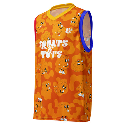 Squats and Tots unisex basketball jersey
