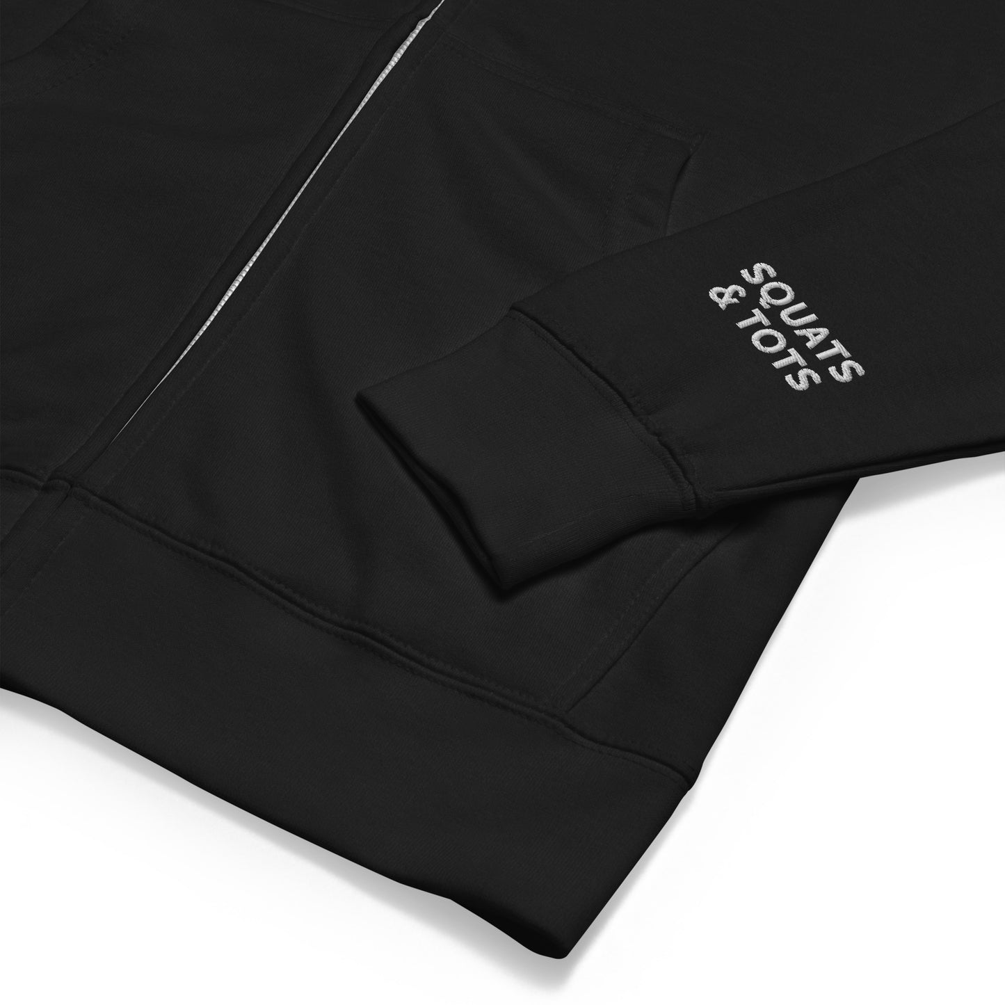 Squats and Tots Logo Unisex fleece zip up hoodie