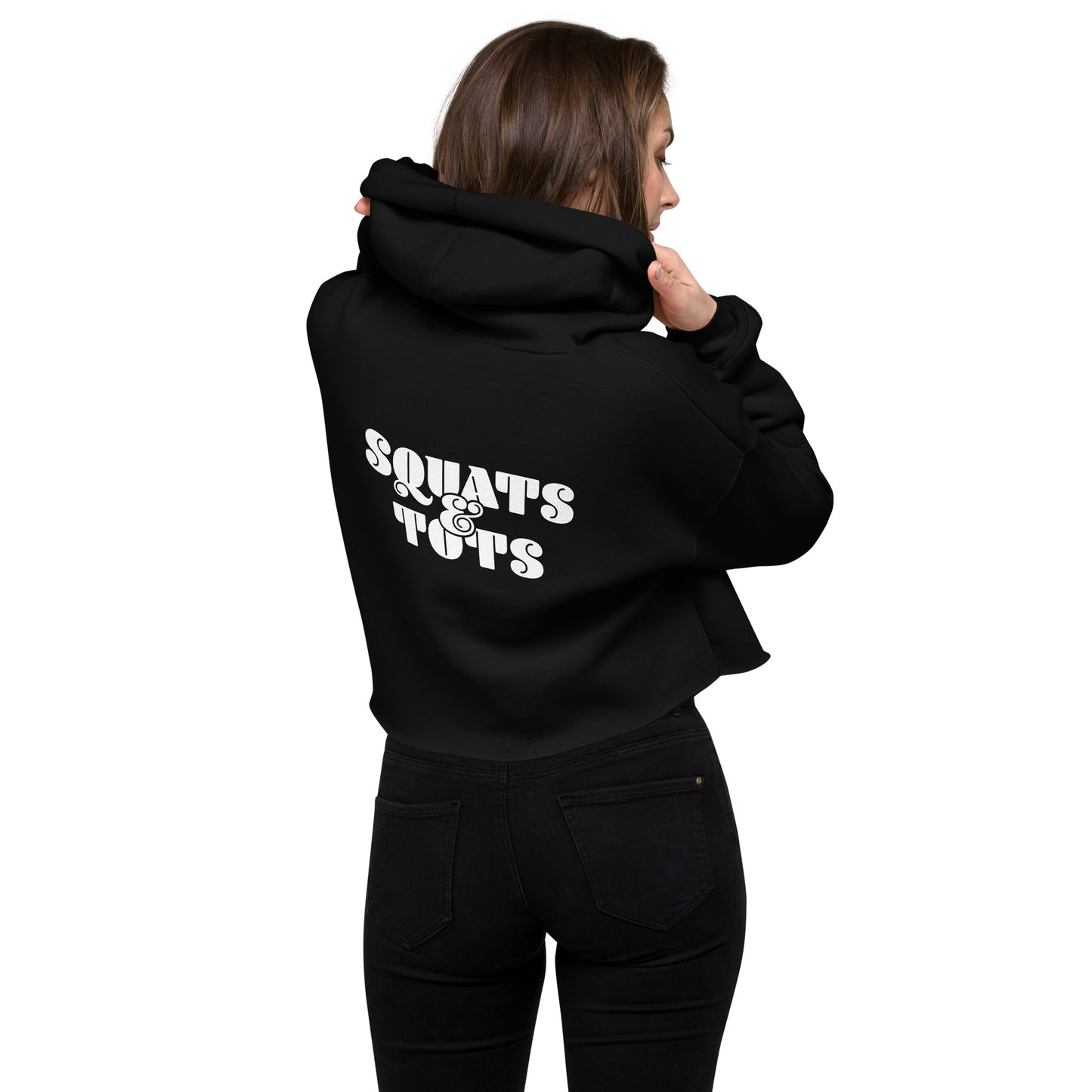 Squats and Tots Crop Hoodie