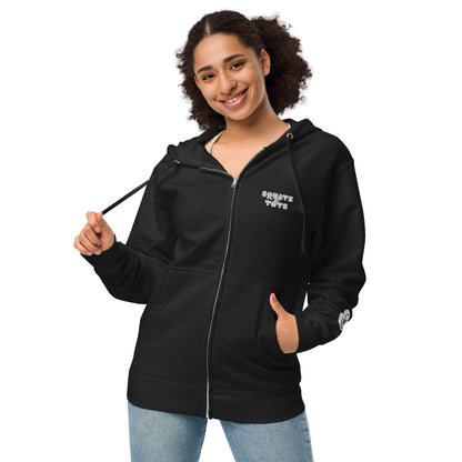 Squats and Tots Unisex fleece zip up hoodie