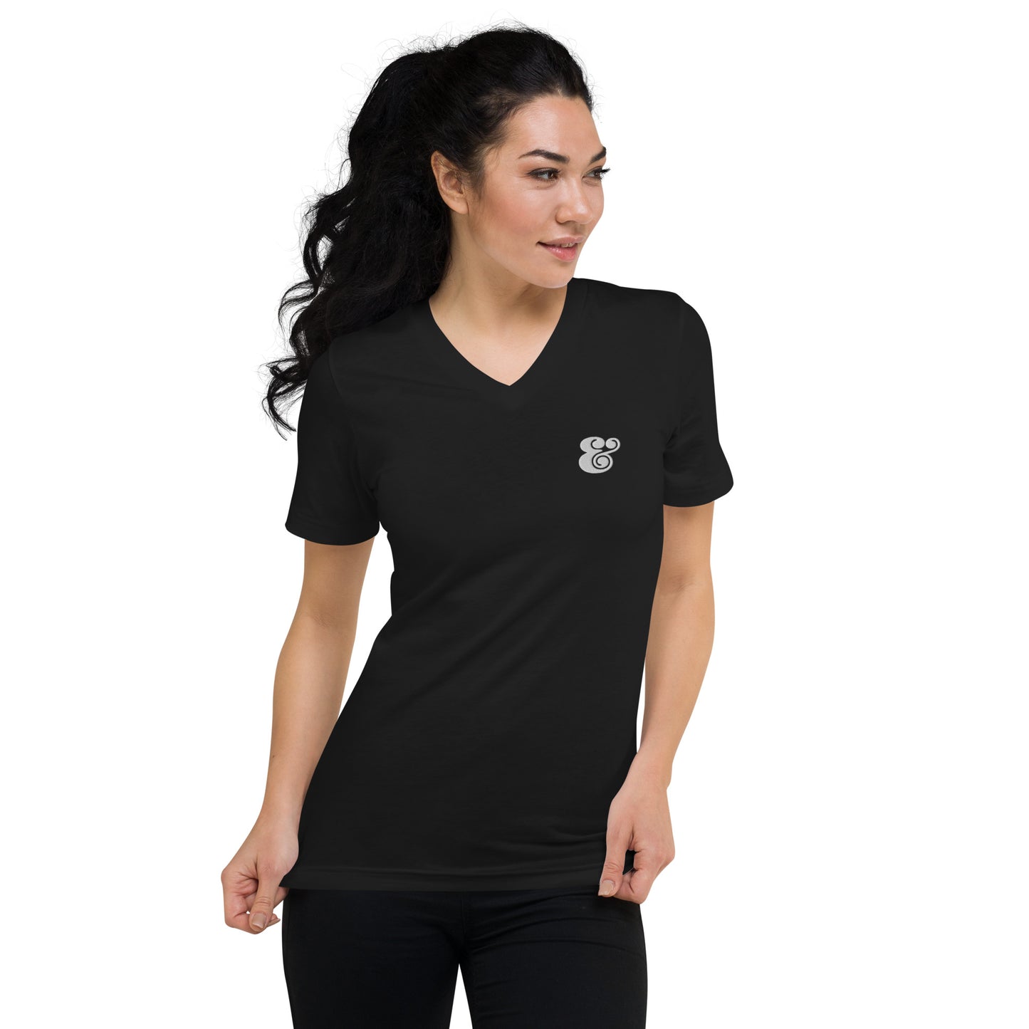 Squats and Tots Logomark Unisex Short Sleeve V-Neck T-Shirt